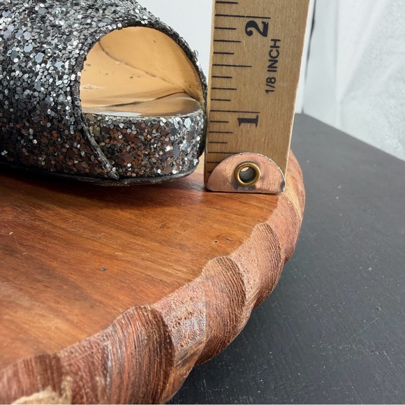 Christian Louboutin Very Prive peep-toe pumps silver glitter finish 38.5 8.5 - Picture 13 of 13